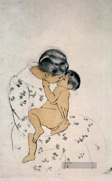 Mutterkuß 1891 Mütter Kinder Mary Cassatt Ölgemälde